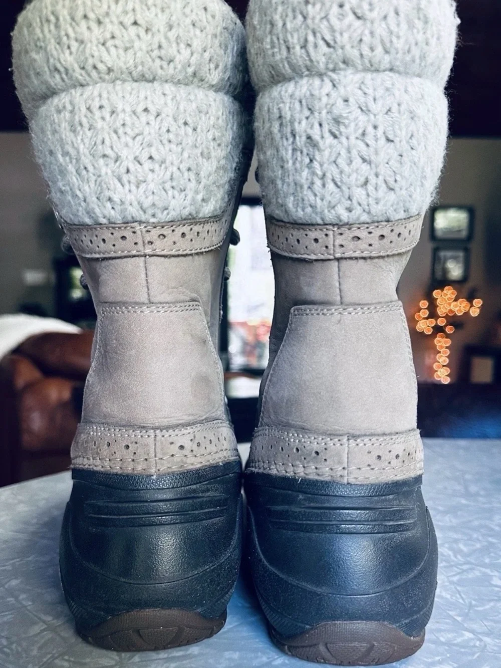 The North Face Shellista Lace Luxe Boots Womens 8 Waterproof Winter Snow Taupe